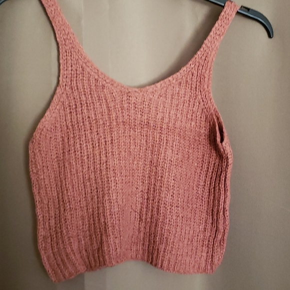 Moon & Madison Jr Knit Crop Tank Top - Clay - Picture 3 of 4